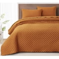 thumbnail image 5 of Chezmoi Collection Teo 3-Piece White Queen Size Quilt Set - Diamond Stitch Stone-Washed Super Soft Microfiber Lightweight Quilted Bedspread Coverlet Set for All Seasons, 5 of 11