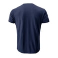 thumbnail image 3 of FRSASU Men's Dressy Crew Neck Shirts Casual Button Down Shirt Henley Short Sleeve Comfort Colors T-shirts Light Blue, 3 of 8