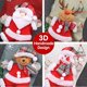 thumbnail image 2 of 4 paquetes de medias navideñas, juegos de 18 pulgadas, medias con Papá Noel, muñeco de nieve, reno, oso, Decoración navideña de peluche en 3D para fiestas navideñas familiares, 2 of 5