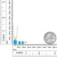 thumbnail image 5 of Gem Stone King 14K Yellow Gold Simulated Blue Opal Pendant Earrings Jewelry Set for Women | 1.56 Cttw | Gemstone October Birthstone | Oval Cabochon 9X7MM | with 18 inch Chain, 5 of 5