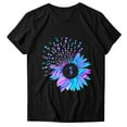 thumbnail image 3 of CHOK Blouse à Manches Courtes pour Femmes, T-Shirt à Manches Courtes Imprimé, Haut Décontracté de Plage, 3 of 4