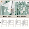 thumbnail image 3 of White Teal Spring Floral Kitchen Window Curtains, Swag Curtains Valance for Bedroom Living Room Bathroom, Watercolor Flowers Summer Botanical Rod Pocket Window Curtain Block Drapes 2 Panels 36"x63", 3 of 9