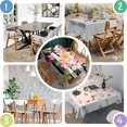 thumbnail image 4 of Pioneer Flower Floral Print Pattern Rectangle Tablecloth 60x84in,Waterproof Polyester Rectangle Table Cloth, Wipeable Spillproof Polyester Tablecloth for Dining, Camping, Indoor and Outdoor, 4 of 5