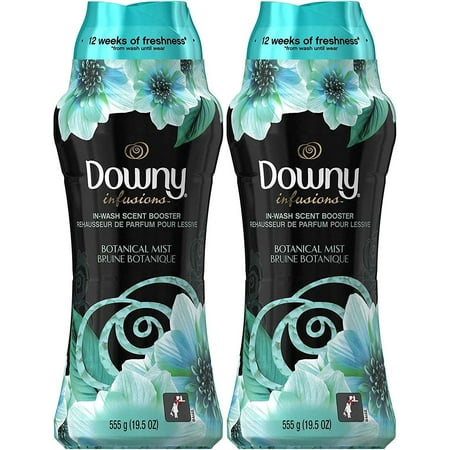 Downy Infusions in-Wash Scent Booster Beads, Botanical Mist, 19.5 Ounce (Pack of 2)
