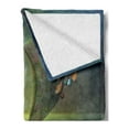 thumbnail image 2 of Marine Soft Flannel Fleece Throw Blanket, Lonely Boat Sailing in a Calm Sea with Butterflies Colorful Nautical Illustration, Cozy Plush for Indoor and Outdoor Use, 50" x 70", Multicolor, by Ambesonne, 2 of 5