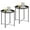 Black, variant on VECELO Set of 2 Round Side End Table, Folding Metal Small Coffee Table with Removable Tray for Living Room Bedroom Balcony and Office, Black