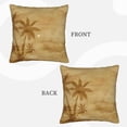 thumbnail image 3 of Bingfone Retro Palm Tree Linen Throw Pillow Covers Cushion Case Pocket Button Vintage Farmhouse Pillowcase for Sofa Couch Bed 20"x20", 3 of 9