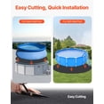 thumbnail image 4 of 24 Foot Round Above Ground Pool Liners Thickened Puncture Resistant Recycled Geotextile Material for Extended Lifespan, 4 of 6