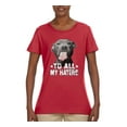 thumbnail image 2 of Wild Bobby, Pitbull to all Haters Funny, Animal Lover, Women Graphic Tee, Red, Small, 2 of 4