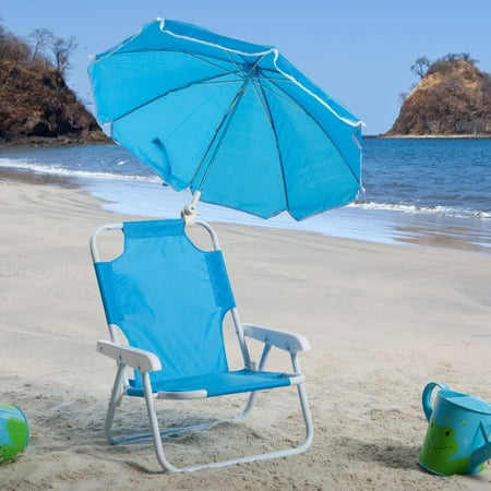 Kids Blue Beach Chair Amp Umbrella Walmart Com