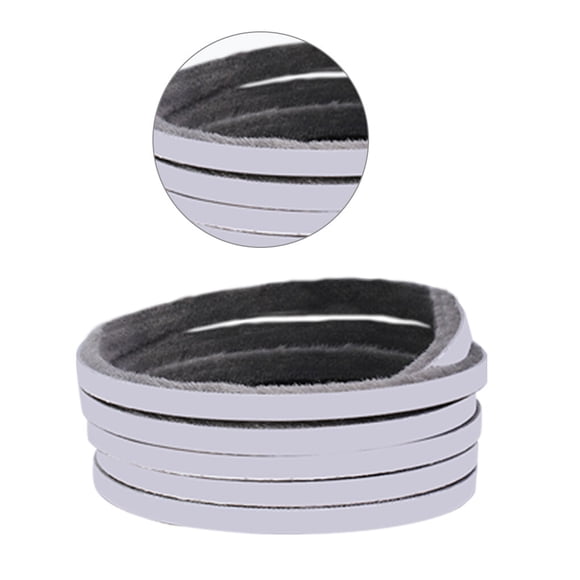 Inteprter Cinta de sellado para puerta y ventana, autoadhesiva, tira de sellado insonorizada a prueba de viento para puerta y ventana, 9mm x 15mm Conjuntos de muebles de dormitorio Gris 9mm*9mm*6m