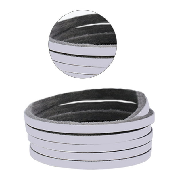 Inteprter Cinta de sellado para puerta y ventana, autoadhesiva, tira de sellado insonorizada a prueba de viento para puerta y ventana, 9mm x 15mm Conjuntos de muebles de dormitorio Gris 9mm*9mm*6m