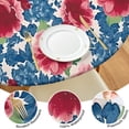 thumbnail image 4 of Pioneer Flower Floral Print Pattern Round Fitted Tablecloth with Elastic Edge,Dining Table Cover Waterproof,Outdoor Round Tablecloth for Camping,Dining,Indoor and Outdoor, 4 of 7