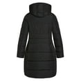 thumbnail image 4 of Evans Women's Plus Size Contrast Zip Hooded Fully Lined Coat, 4 of 5