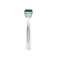 thumbnail image 3 of ANGARA Lab Grown 1 Ct Classic Emerald-Cut Emerald Side Stone Engagement Ring for Women in 14K White Gold (Size-7x5mm) | May Birthstone, Anniversary, Jewelry Gift for Women | Lab-Grown Emerald Ring, 3 of 8