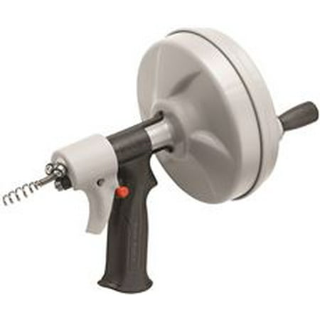 Hand Auger - Ridgid Kwik-Spin Hand Spinner With C-1Ic Bulb Auger Cable, 1/4 In. X 25 Ft.