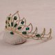 thumbnail image 4 of Magnífica corona de novia de estilo europeo, noble corona de cristal artificial con diamantes de imitación para mujeres, accesorios de joyería para el cabello de desfile de bodas (imitación de oro de, 4 of 4