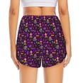 thumbnail image 4 of Vsdgher Mardi Gra2 Print Women's Running Double Layer Shorts High Waisted with Pockets Elastic Yoga Workout Athletic Gym Sports, 4 of 8