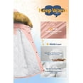 thumbnail image 3 of Chrisuno Girls Durable Utility Winter Coats Multiple Pockets Trendy Teenage Long Parka Windproof Safe Outerwear Bubble Jackets Pink 6-7, 3 of 5