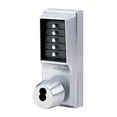 thumbnail image 1 of Kaba Simplex 1000 Series Combination Entry Cylindrical Mechanical Pushbutton Lock with Knob, Cylindrical 13mm Throw Latch, Flo, 1 of 1