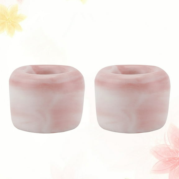 GOOHOCHY Toothbrush Racks Ceramics Toothbrush Holder Pink 2 Pcs Home Use Travel Use