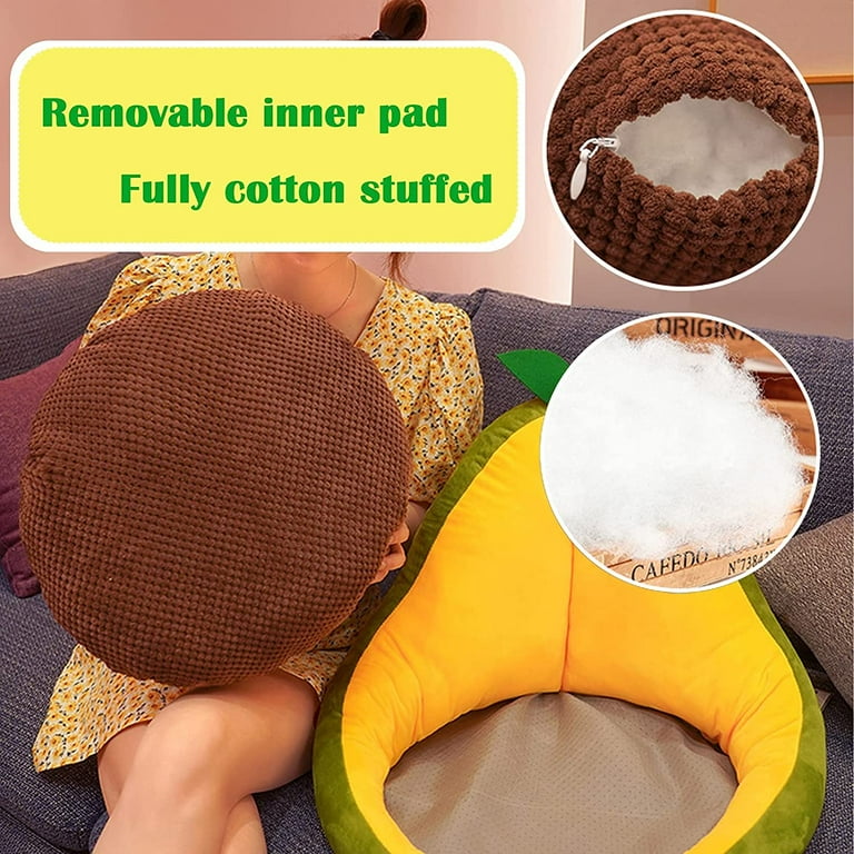 DanceeMangoo Cute Fruit Shaped Chair Cushion Thicken Plush Seat Cushion  Chair Pad Back Support Armchair Pillow Seat Cushion for Office Chair Decor