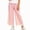 Pink, variant on Kids Pants (1-13 Years) Checkered Elastic Waist Casual Pants with Lace Trim 80%Polyester 20%Cotton Trousers Pink Size 7