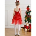 thumbnail image 2 of iiniim Kids Girls Christmas Elf Candy Cane Sequins Ballet Tutu Dance Dress Holiday Party Dress Up Red 8, 2 of 7