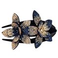 thumbnail image 2 of Pinces à Cheveux à Griffes en Strass, Pince à Cheveux Double Fleur, Design de Perles Flexible et Durable, Pince Queue d'Aronde pour Femmes, 2 of 2