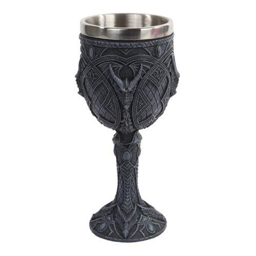 Pacific Giftware Gobelet Dragon Gardien en Résine Résine Corps en Acier Inoxydable Pierre Synthétique