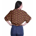 thumbnail image 4 of Moomaya Printed V-Neck Kimono Yoga Tops For Women Casual Boxy Sleeve Tops, 4 of 5