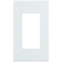 Leviton 80301-SW 1-Gang Decora Plus Wallplate Screwless Snap-On Mount, White