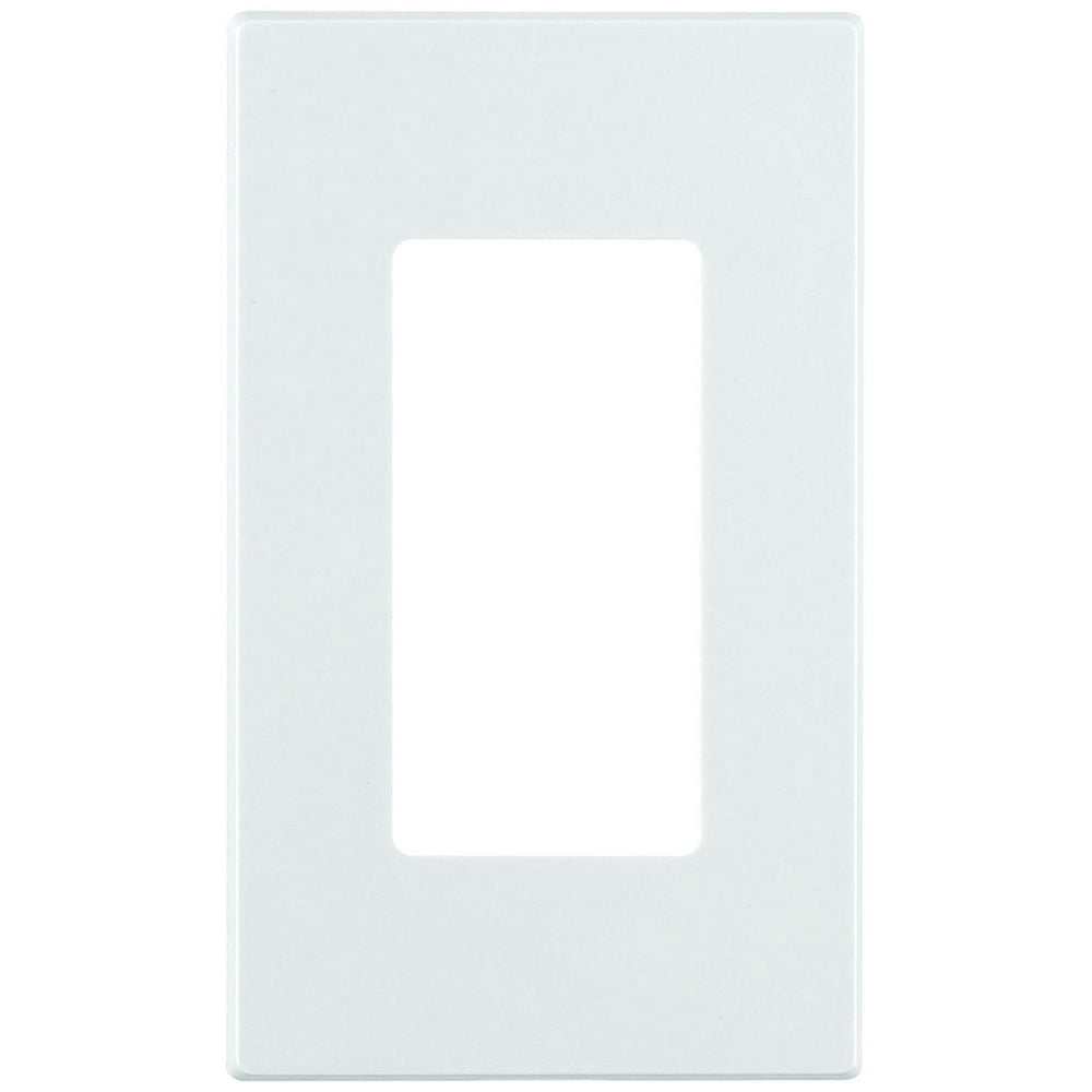 Leviton 80301SW 1Gang Decora Plus Wallplate Screwless SnapOn Mount, White