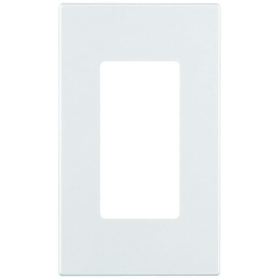 Leviton Decora Plus Screwless Wall Plate 1-Gang - Concealed Screw - White, 1 Pack