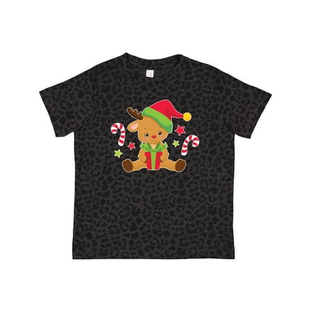 

Inktastic Cute Christmas Reindeer with Presents and Candy Canes Gift Toddler Boy or Toddler Girl T-Shirt