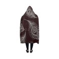 thumbnail image 2 of HATIART Hooded Blanket White Peacock Feather Pilling Polar Fleece Wearable Blanket Throw Blanket 40x50 Inches, 2 of 2