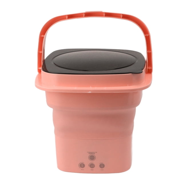 Mini Lavadora De Lavadora De Cubo Por Mini Plegable Portátil Con Tapa Negra Para Apartamento De Viajes Para Vehículos Recreativos