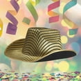 thumbnail image 2 of Cowboy Hats for Women Gold Hat Leather Cowboy Hat Womens Hats Fashion One Size, 2 of 7