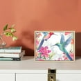 thumbnail image 3 of COMIO Pink Floral and Birds Print On Canvas with Wooden Frame 16x12in / 20x16in 16x12in, 3 of 4