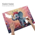 thumbnail image 2 of 500 Pcs Flower Crown Elephant Jigsaw Puzzle For Adults Charming Animal Puzzle Relaxing Challenging Activity Vibrant Artwork Great Gift Idea For Puzzle Lovers Men Women Elders Birthday Gift, 2 of 6