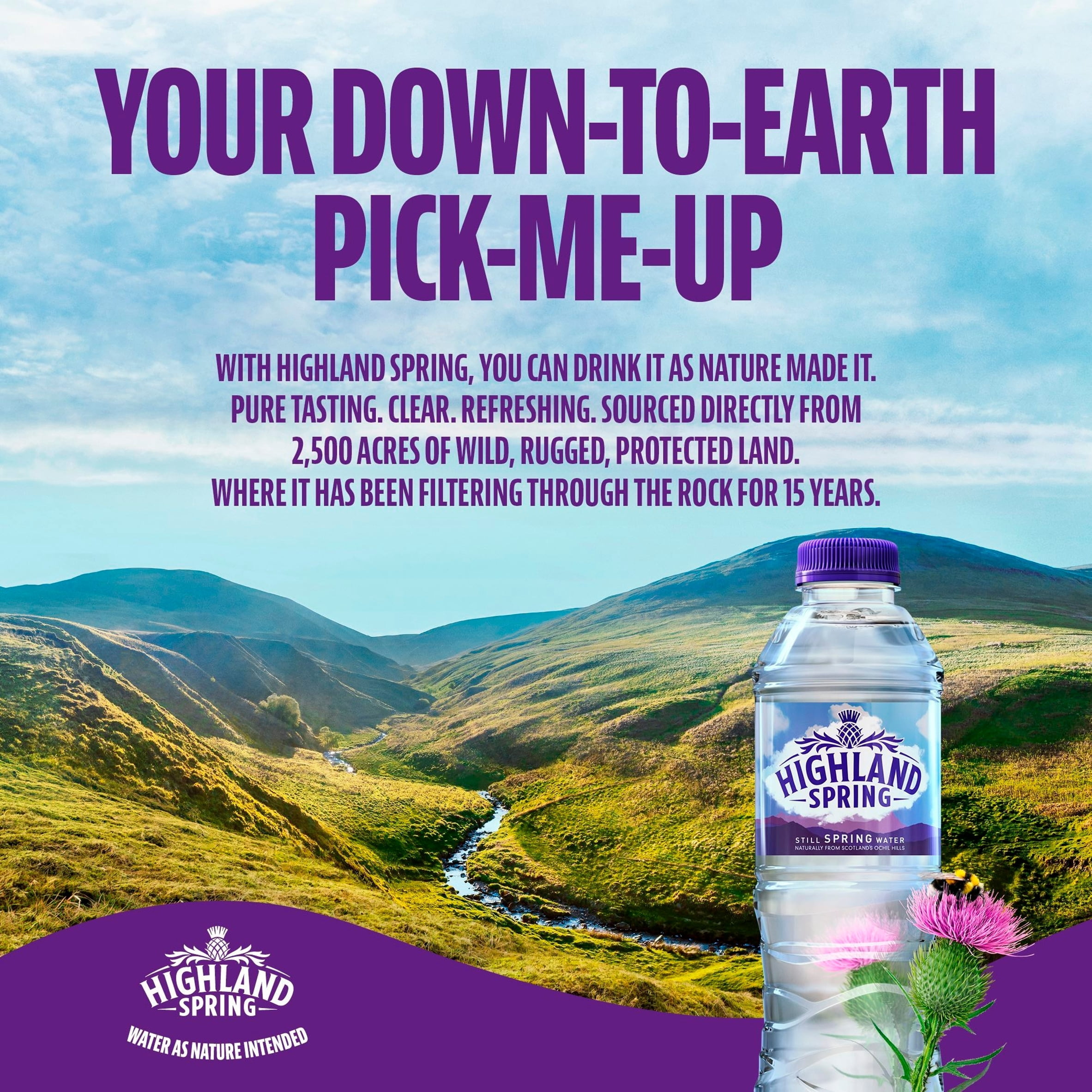 Highland Spring Sparkling Water 1.5Ltr, Imported from Britain