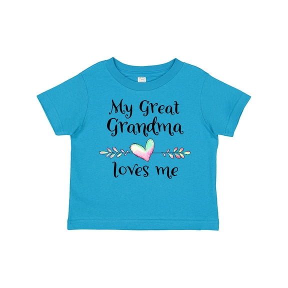 Inktastic My Great Grandma Loves Me Heart Great Grandchild Boys or Girls Toddler T-Shirt