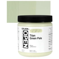 Golden Open Acrylic Paint, 8 oz, Titan Green Pale