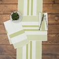 thumbnail image 2 of Classic Peridot Stripe Green & White 100% Cotton Table Runner 13" x 72", 2 of 3