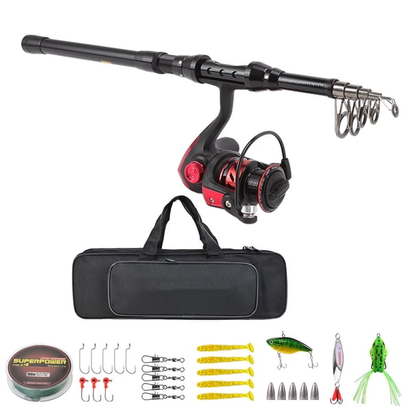 Kit de caña de pescar NikouMX aparejos de pesca de mar negra