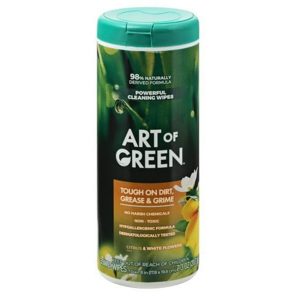 Art of Green Wipes Citrus and White Flowers - 35ct