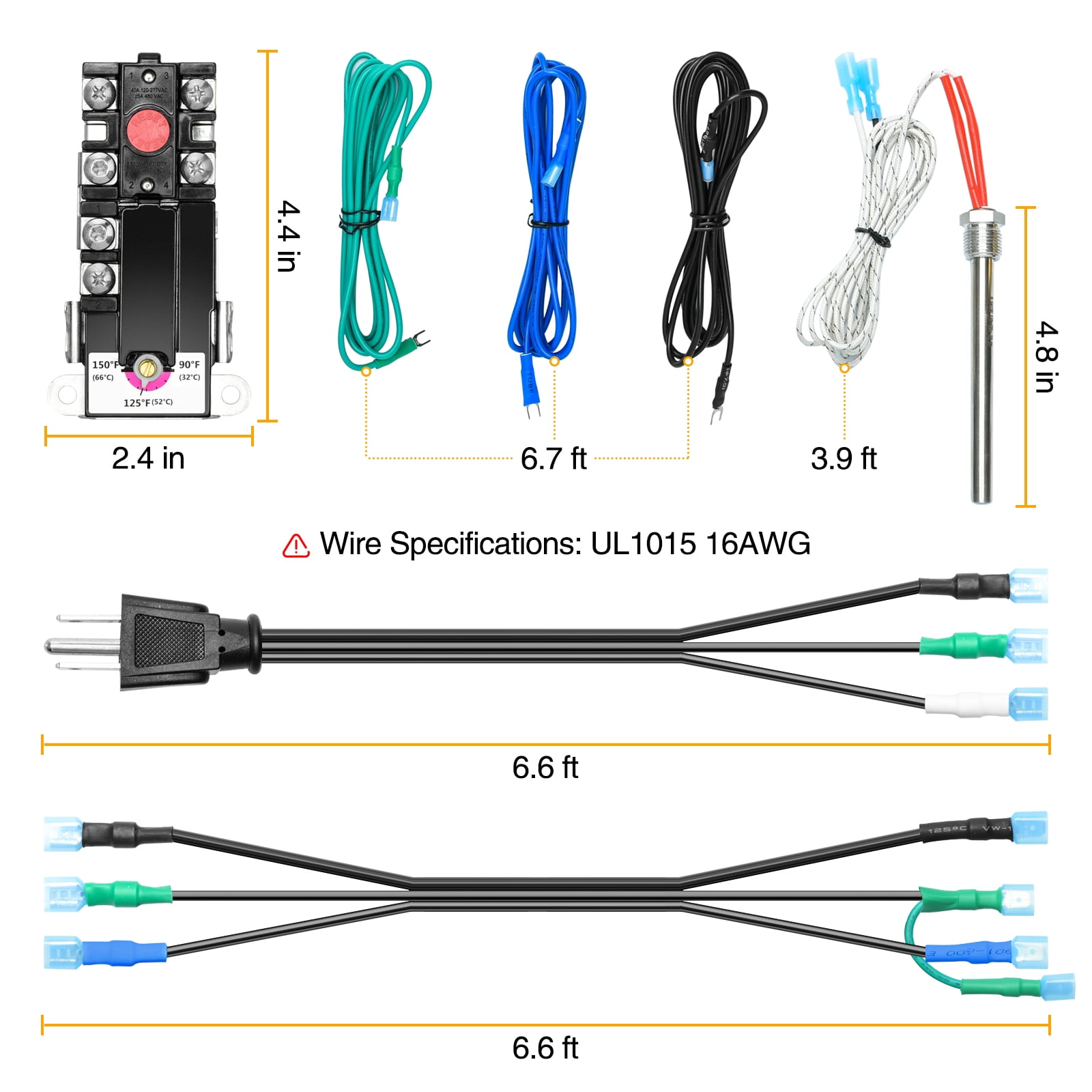 Briidea RV Electric Water Hybrid Heater Kits, Compatible with Suburban and Atwood Water Heater