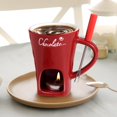 thumbnail image 2 of Tea Candle Fondue Set - Chocolate Fondue Mug Set - Chocolate Melting Mug Use The Included Tea Light Candles To Heat And Create A Cozy Atmosphere While Keeping The Hot Pot Warm, 2 of 8
