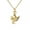 Gold Peace Dove, variant on Steel Cremation Ash Urn Necklace Memorial Pendant Steel Chain Jewelry-Cube