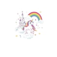 thumbnail image 3 of Adhesivos de pared en acuarela con forma de unicornio, castillo y arcoíris, 30 x 90 cm, 3 of 4